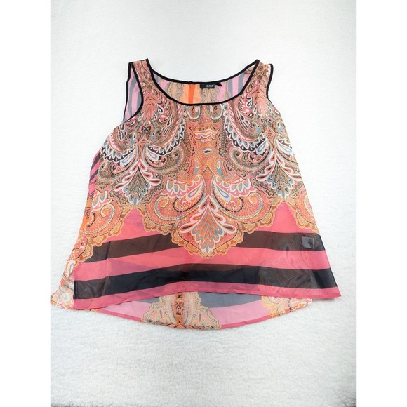 jcpenney Tops - A.N.A. JCP Silky Tissue Weight Tank Top‎ Paisley Sleeveless XL